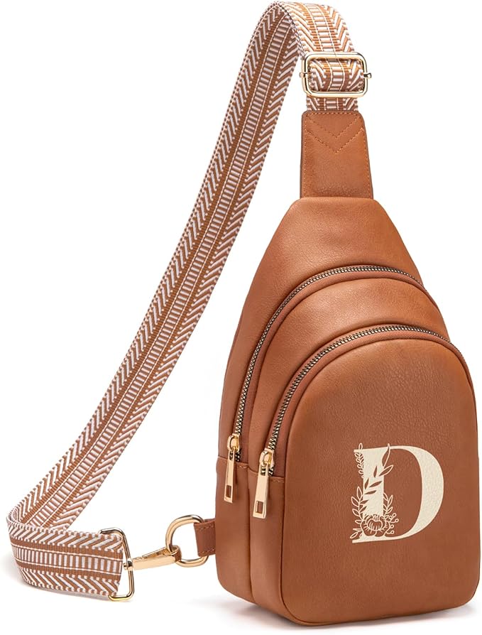 Viverte Crossbody Bags for Women Initial Sling Bag Cross Body Fanny Packs Personalized Gifts for Mom Women Wife