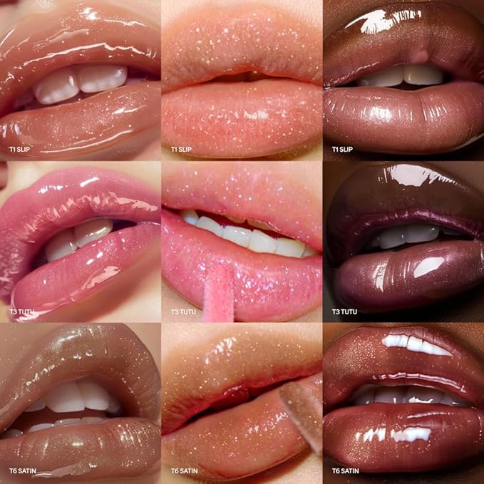 ENTROPY MAKEUP Tulle Lip Gloss, Lightweight 3D Pearl Shimmer, Ultra-Gloss High Shine, Non-Sticky Moisturizing Lip Gloss with Peptide Complex, Voile