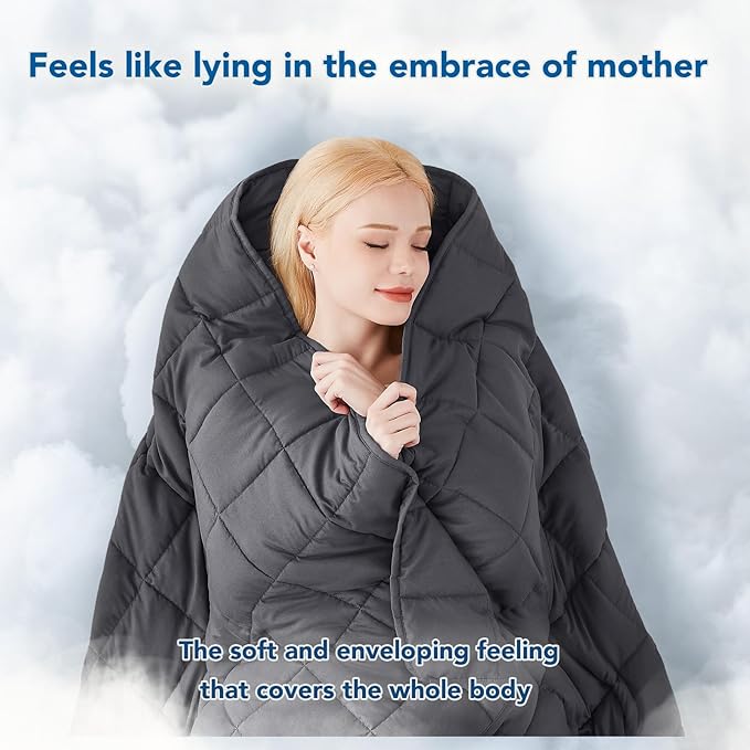 Topcee Weighted Blanket (25lbs 88"x104" Cal King Size) Soft Cooling Heavy Blanket Sleeping, Apply to 240-260 lbs Body, Thick Breathable Blanket with Glass Bead, Easy Care