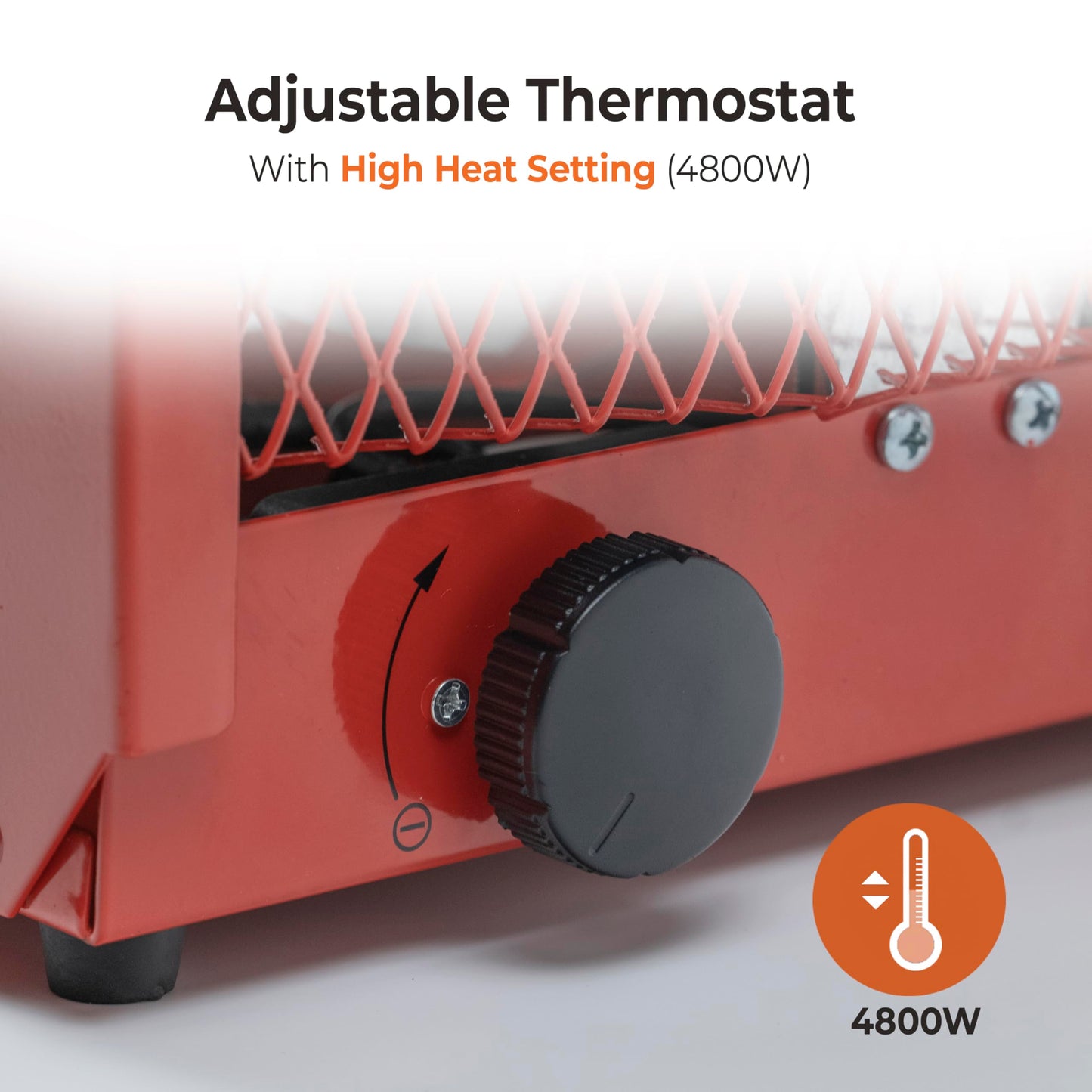 Comfort Zone 4,800W Electric Fan-Forced Industrial Space Heater for Garage & Workshop, Heavy Gauge Steel, Thermostat Control, Overheat Protection, Carry Handle, Rubber Feet, NEMA 6-30P Plug