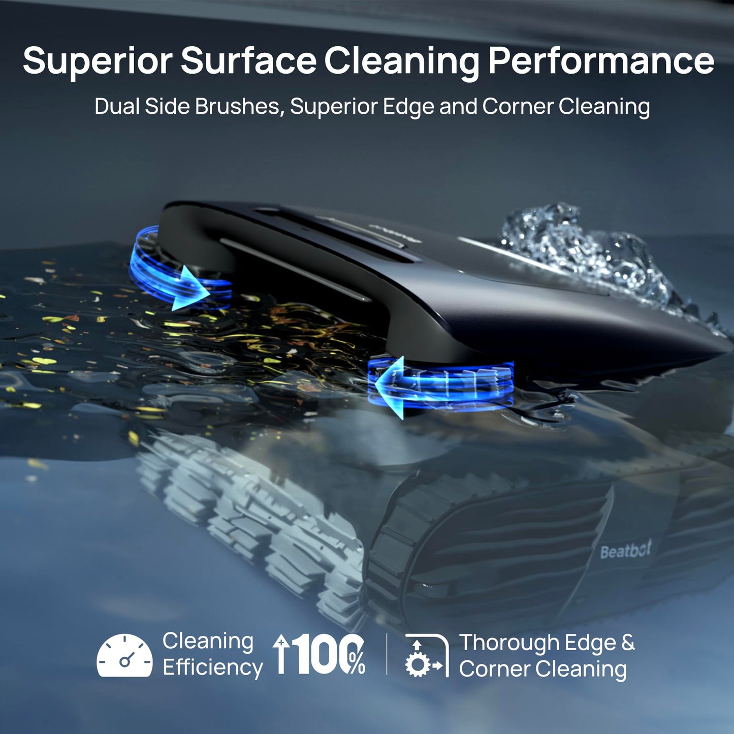 Beatbot P300 Ultra Cordless Robotic Pool Vacuum Cleaner, Complete 5-in-1 Coverage, Advanced AI Powered Technology, Clean Walls, Water Surface, Waterline, Water Clarification & Floor