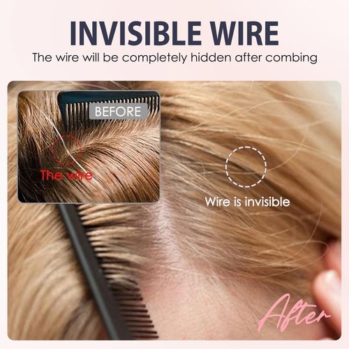 TESS Human Hair Extensions Halo Remy Hair 18 Inch Straight Adjustable Invisible Wire Easy to Use Clip in, Camel mixed Light gold