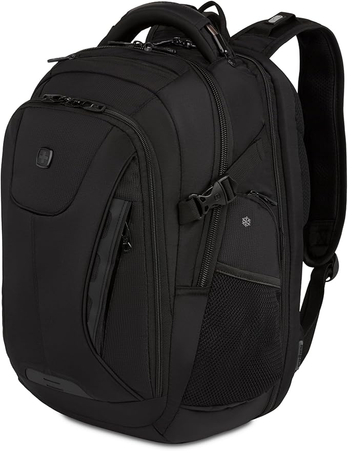 SwissGear Travel Tech Elite Laptop Backpack – Fits Laptops up to 16” – ScanSmart TSA-Friendly Backpack with USB Port, Shoe...