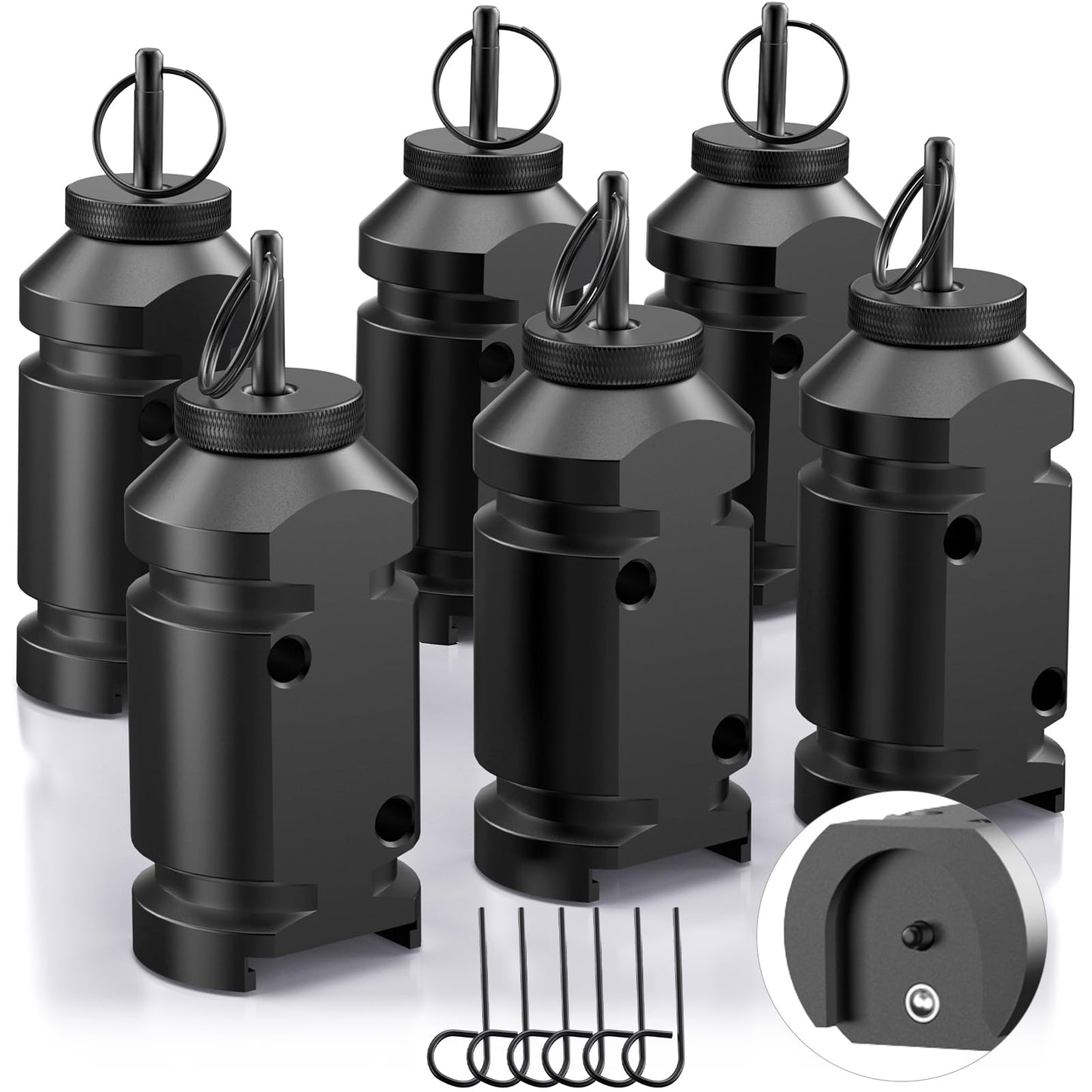 6 Pack Trip Alarm, 12 Gauge Perimeter Trip Alarm, Early Warning Security System For Camping And Property Safety/Bear Deterrent