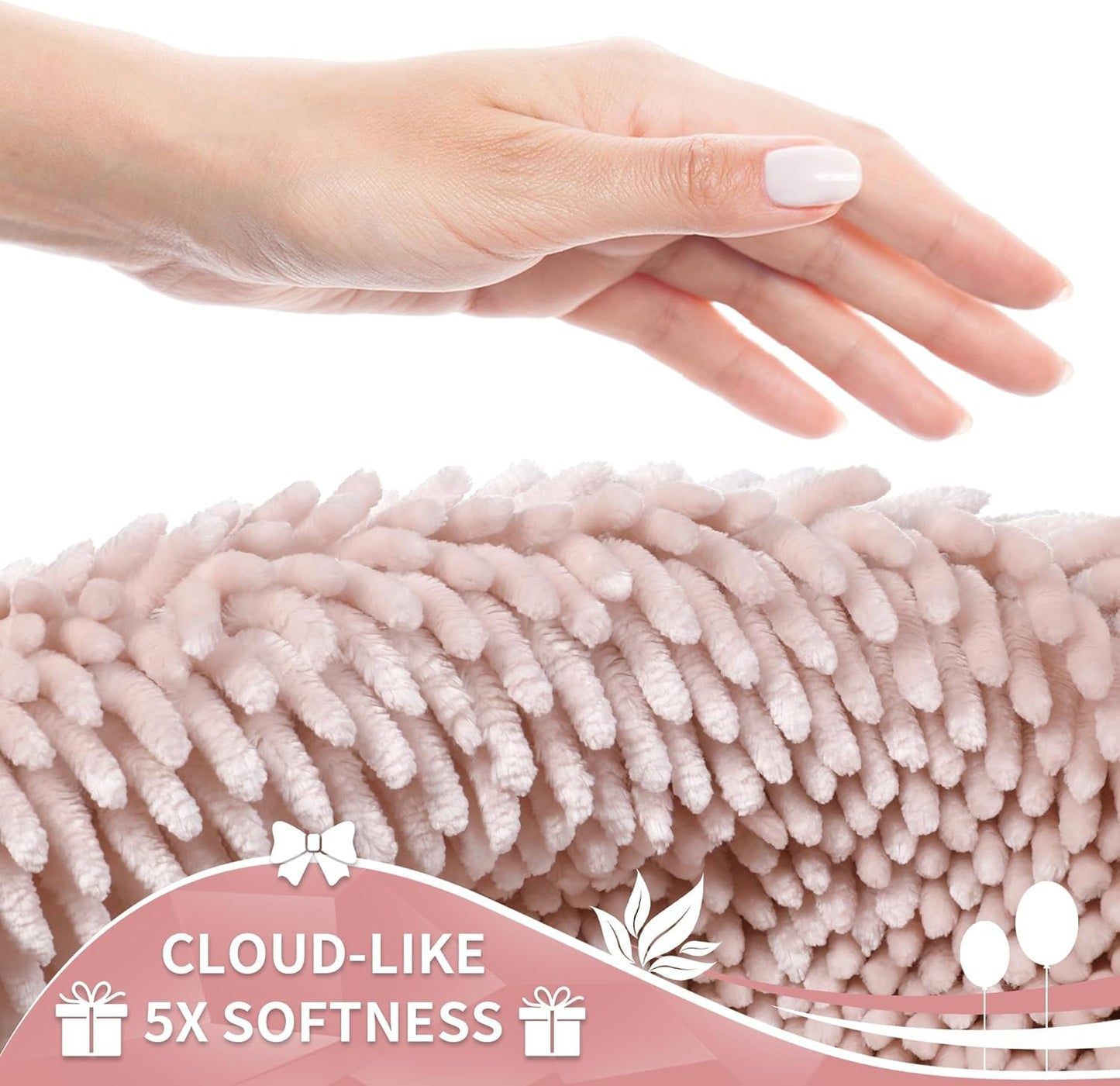 Yimobra Large Bathroom Rug Non Slip 36x24 Inch, Extra Thick Soft Absorbent Chenille Bath Mat, Machine Washable Quick Dry Bath Rugs for Bathroom Floor, Tub and Shower, Home Decor Accessories, Pink