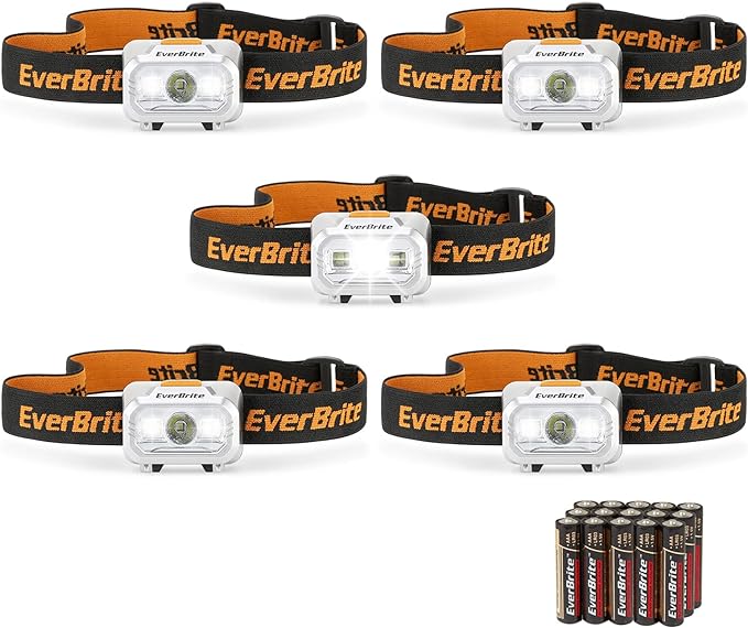 EverBrite LED Headlamp, 4 Lighting Modes, Pivoting Head with Adjustable Headband, IPX4 Water Resistant Perfect for Runnin...