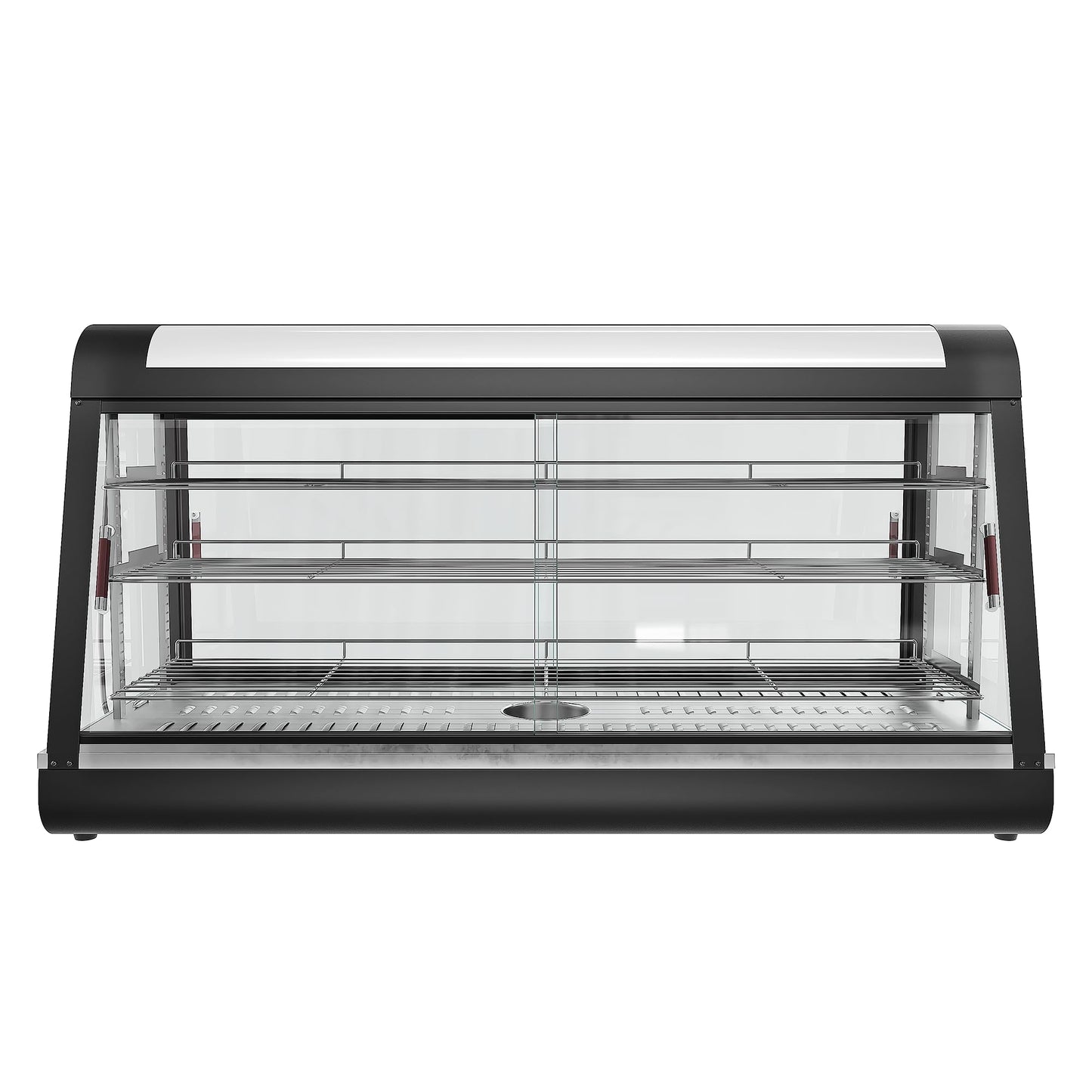 Countertop Food Warmer 48" inch,3-Tier Commercial Warmers for Food Display, Glass case, with LED Lighting Removable Shelves Pastry for Buffet Restaurant