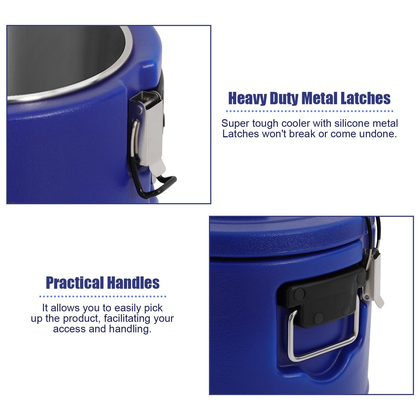 Bulelula 15.9QT Insulated Soup Container 4 Gallon Commercial Food Warmer for Hot&Cold Food, Hot Box for Catering, Food Cooler Soup Carrier for Restaurant, Canteen 6H Insulation Time (Blue)