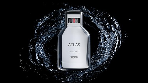 TUMI Dopp Kit Gift Set - Includes ATLAS [00:00 GMT], CONTINUUM [12:00 GMT] & Travel Toiletry Bag - .5 oz Eau de Parfum (Pack of 2)