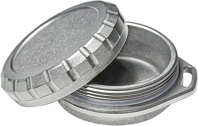 WANERSEN Titanium Waterproof Pill Case Travel Pill Organizer Bottle EDC Capsule Container Portable Pocket Metal Box with C...