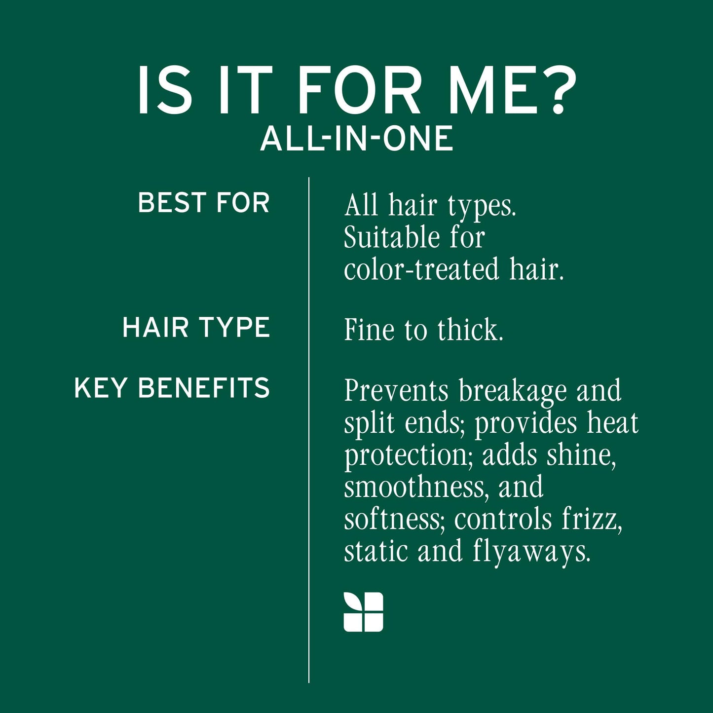 BIOLAGE All-In-One Multi-Benefit Spray - Leave-In Treatment, Heat Protectant, Shine, Frizz Control, For All Hair Types, Coconut