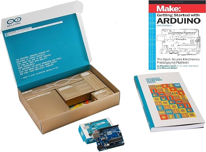 Arduino The Official Starter Kit Deluxe Bundle with Make: Getting Started The Open Source Electronics Prototyping Platform...