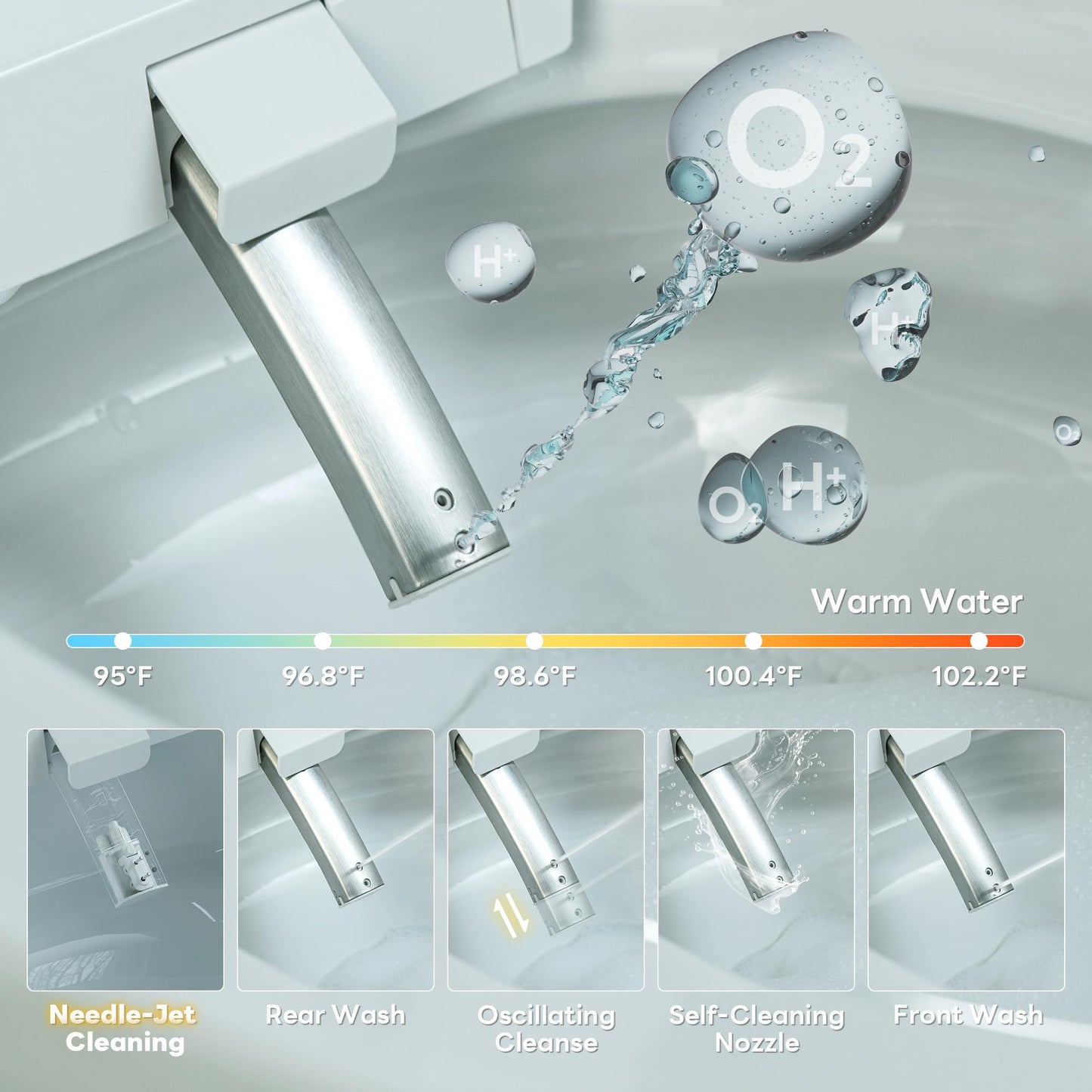 Casta Diva Smart Toilet with Bidet Built in, Auto Open/Close Lid,1000g MaP Flush, Heated Seat & Foam Dispenser, Foot Sensor Auto Flush, Blackout Flush, Bidet Toilet with Tank Built in(CD-K030)