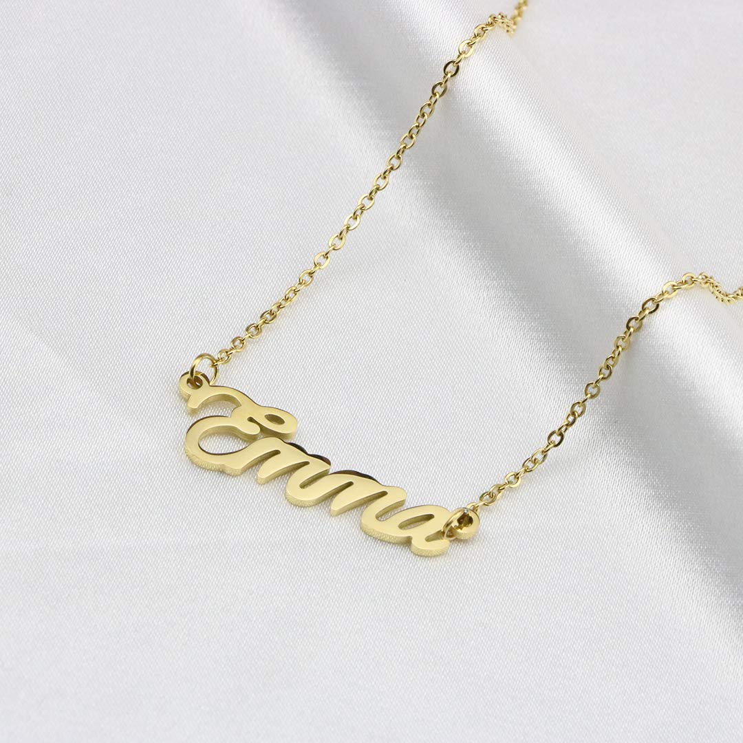 Women Jewelry Name Necklace Big Initial Best Friend Women Gift for Her Shelly