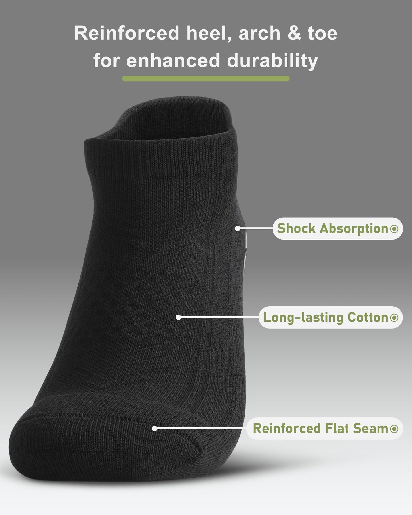 SITOISBE Pilates Grip Socks - Cushioned Slipper Non-Slip Grippy for Women Men Yoga - Barre Workout Hospital Sticky Socks, Medium, Black, 4 Pairs