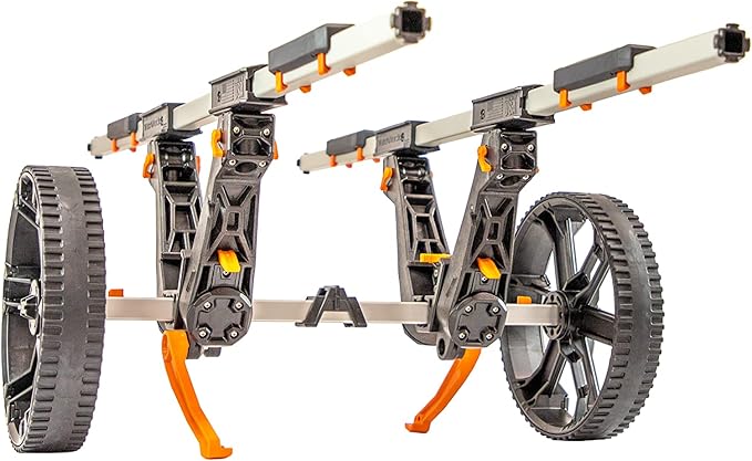 YakAttack Kayak Carts with Adjustable Frame & Wheel Options | All-Terrain, Sand & Solid Tire Variations | Durable Folding ...
