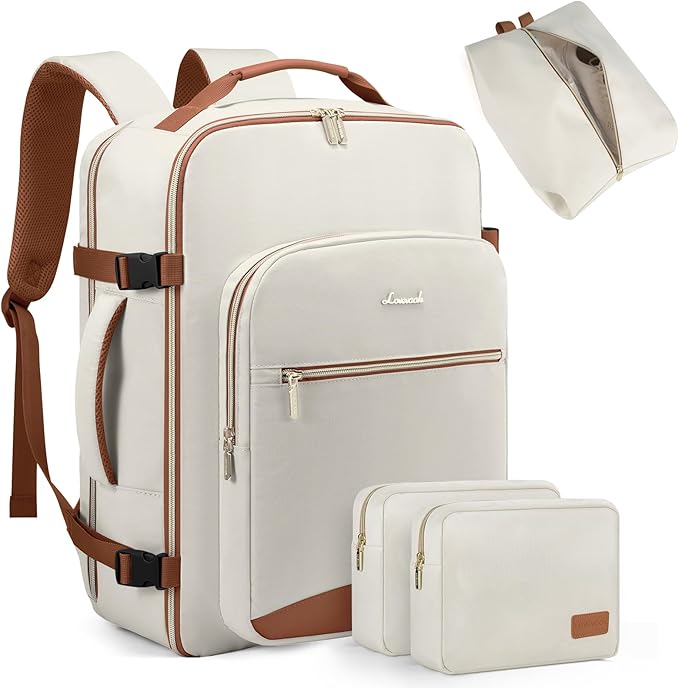 LOVEVOOK 50L Travel Backpack for Women Men,Waterproof Airline Approved Carry On Luggage Travel Essentials,TSA Carry On Bac...