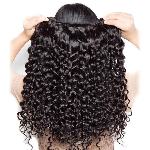 Water Wave Bundles Human Hair (16 18 20 Inch）Brazilian Hair Bundles Water Curly Remy Hair Weft Human Hair Water Wave 3 Bundles Natural Color