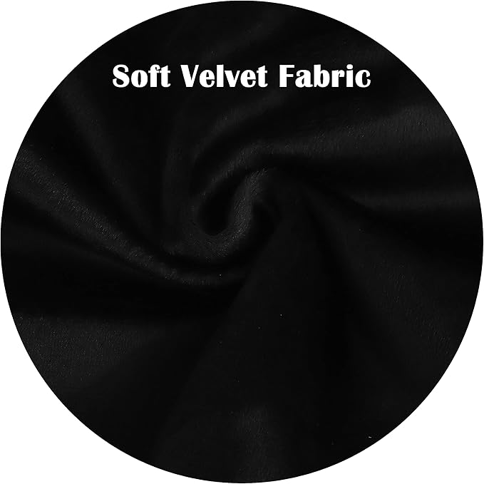 Sigmat Memory Foam Seat Cushion Anti-Slip Soft Round Chair Pad 18 Inch Velvet Black