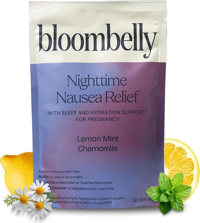 Morning Sickness + Nausea Relief. Electrolytes Hydration Support. Safe Sleep Support + Prenatal Vitamins with Magnesium, Vitamin b6. First Trimester Pregnancy Must Haves 30 Servings