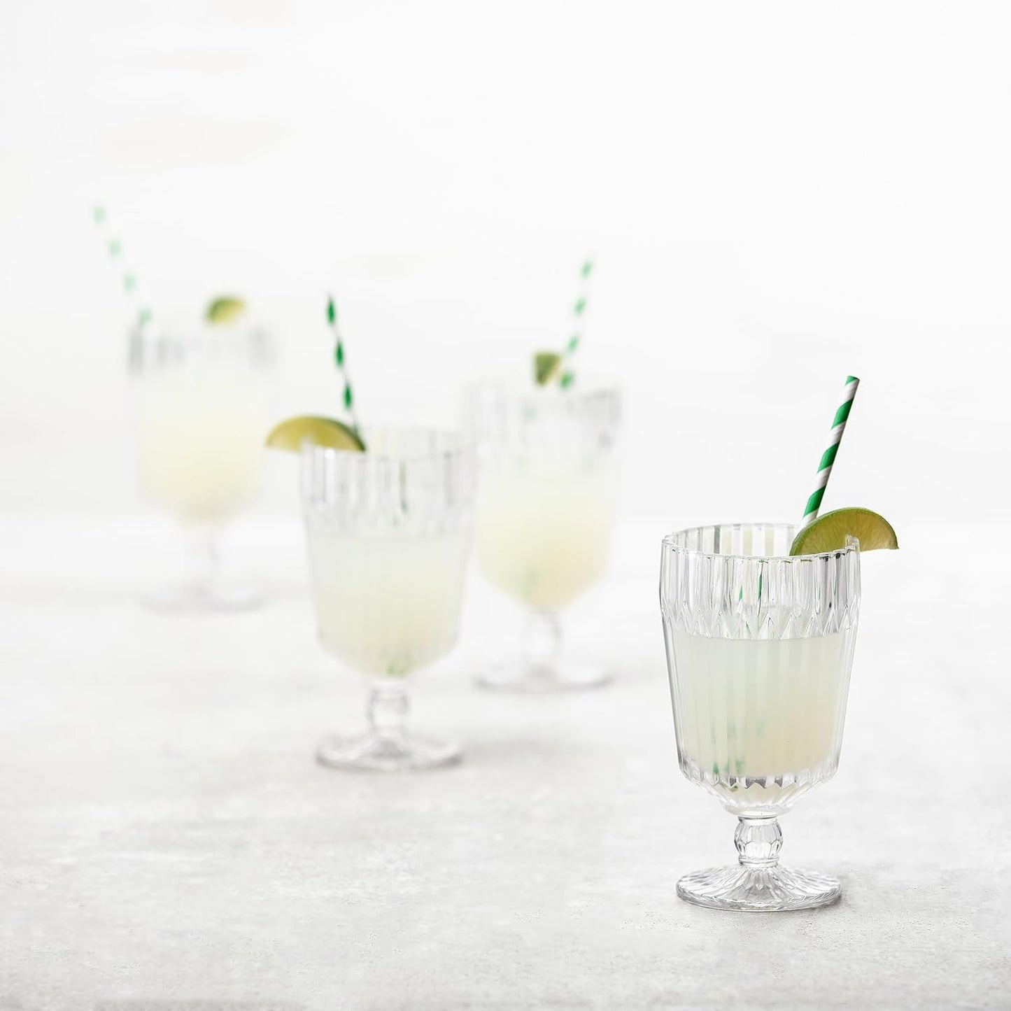 Fortessa Archie Glass Drinkware, Goblet Glass (Set of 6), 14.2 Ounce, Clear