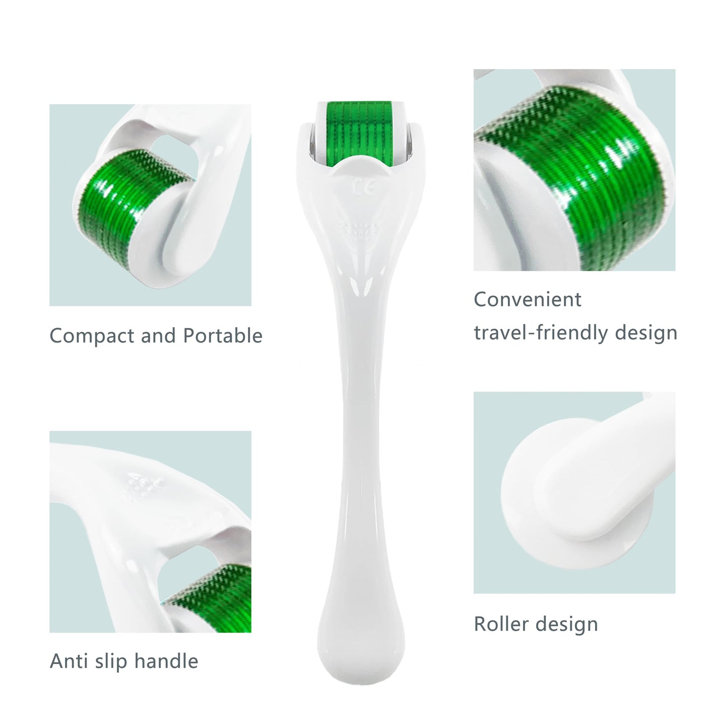 Rwotlls Derma Roller Microneedling Roller for Face - 0.25mm (White)