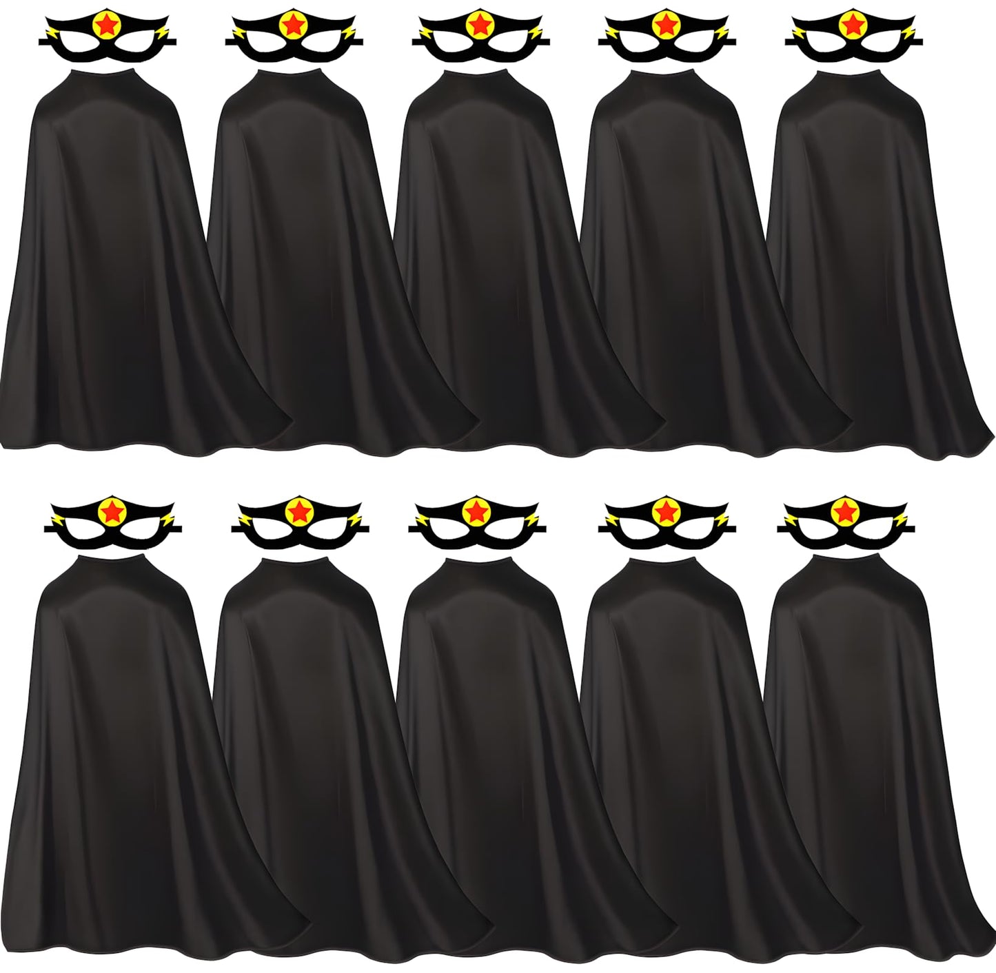 iROLEWIN Superhero-Capes and Masks for Adults Teens Party Bulk Gifts as Women Men Group Costume Family Team Building Dress-up