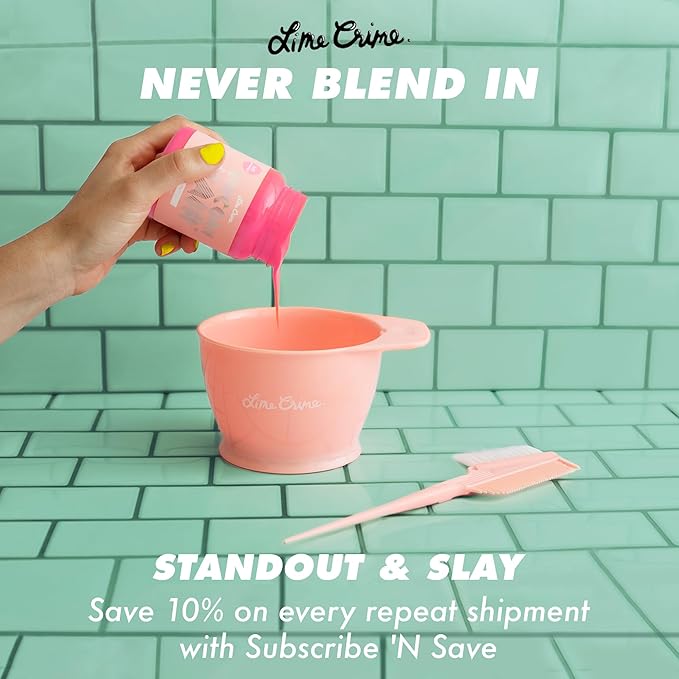 Lime Crime Full Coverage Unicorn Hair Dye, Juicy - Damage-Free Semi-Permanent Hair Color Conditions & Moisturizes - Temporary Hair Tint Kit Has A Sugary Citrus Vanilla Scent - Vegan