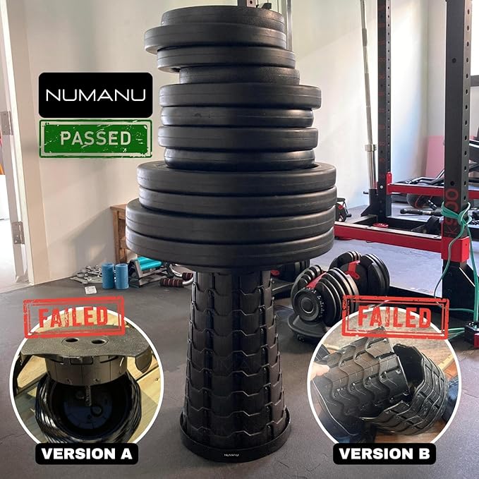 NUMANU 2PK Old-Gen Collapsible Stool, Max 400lbs, Adjustable Portable Folding Stool for Adults, Retractable Foldable Telescopic Seat Camping Chair or Footrest (2PK Old-Gen Hard Seat + Accessories)