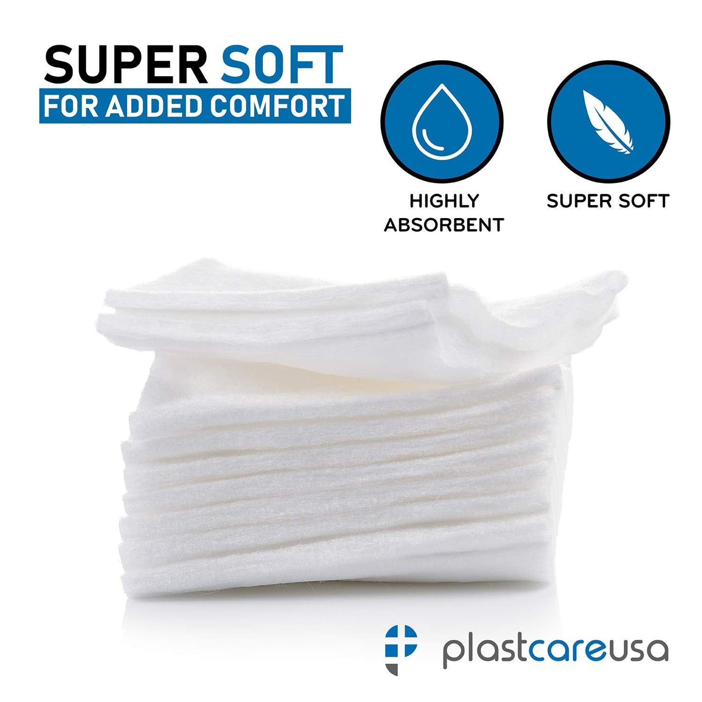 1000 Count 2x2 Gauze Pads - Soft 4-Ply Non Woven Sponges - Non Sterile Dental & Esthetic Wipes - All Purpose Medical Gauze Squares for First Aid, Surgical, Wound Dressing (5 Packs of 200)