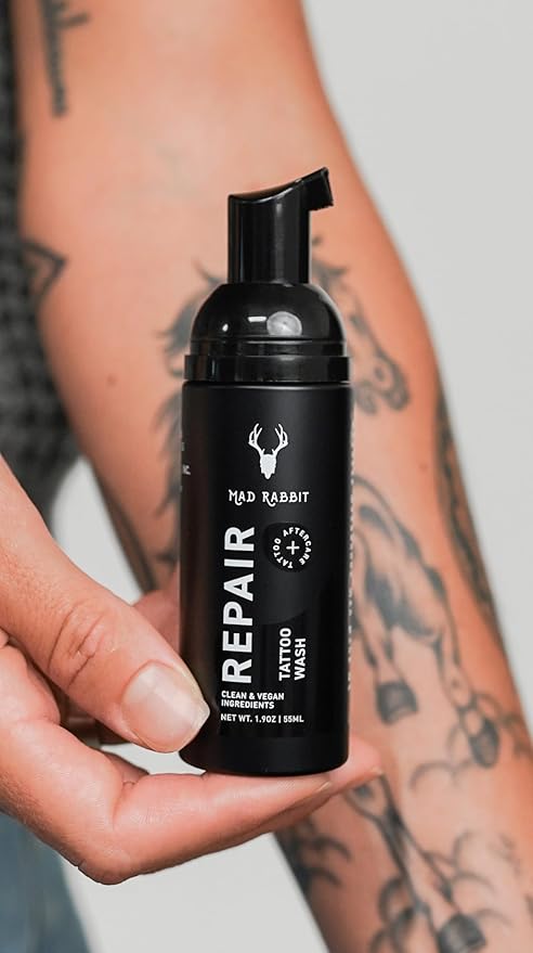 Tattoo Aftercare Bundle – Tattoo Soap & Soothing Gel – Fragrance-Free Foam Wash & Anti-Itch Moisturizer – Clean, Vegan, Unscented Tattoo Care for New Tattoos