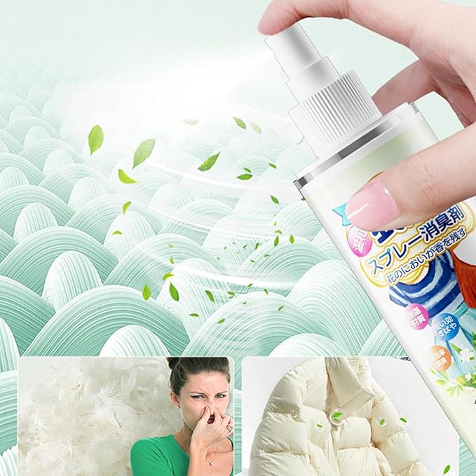 Clothes Freshener Spray,100ml Washless Odor Remover - Flower Scent Fabric Refresher,for Down Jacket Garment Care Shoe Hat Sofa Travel Home Winter