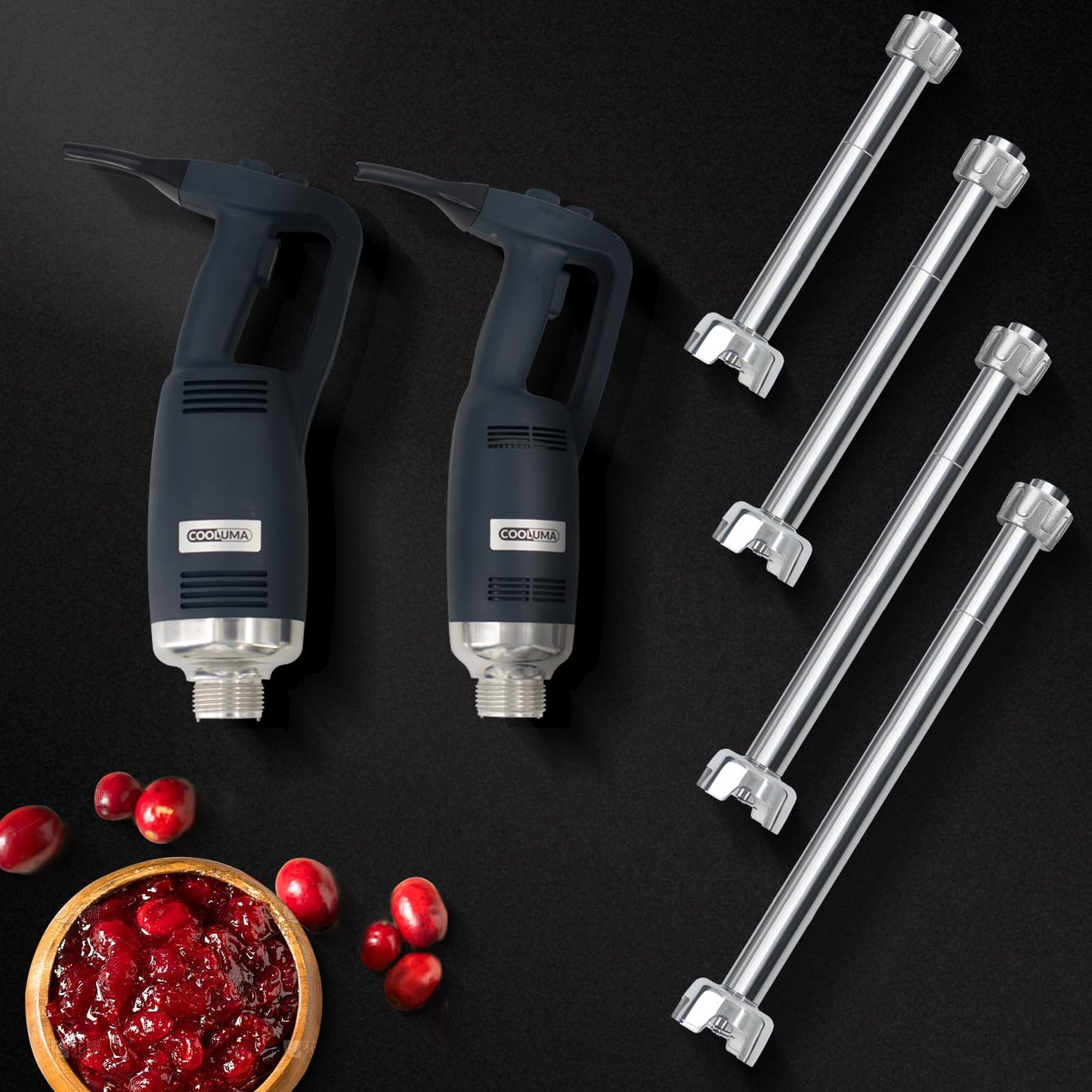 COOLUMA Commercial Immersion Blender, 500W Heavy Huty Hand Blender, With 20 Inch Detachable Shaft, 48 Gallons Capacity, Professional Industrial Grade Commercial Hand Mixer.
