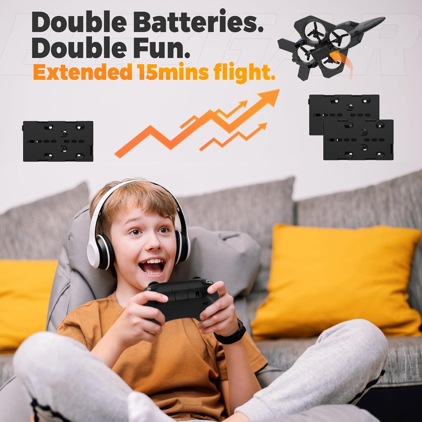 SMILESSKIDDO RC Fighter Airplane丨F-22 Raptor Mini Drone Remote Control Jet Plane Stunt Drone for Adults & Kids Toy with Light Gift for Kids Beginner