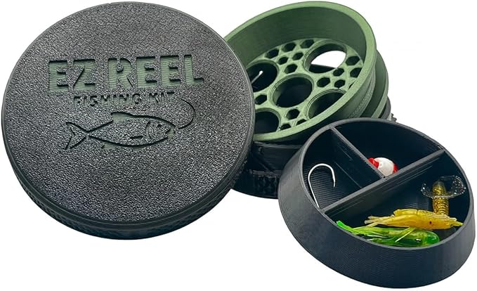 EZ Reel Fishing Kit EZ Reel Fishing Kit – Pocket Size Handline Fishing Reel | Ultimate Compact Rodless Reel Fishing Kit fo...