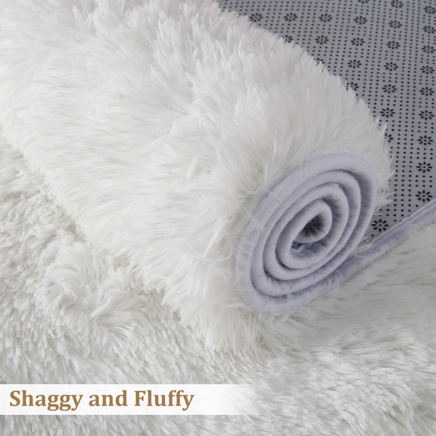 CAROMIO 10x13 Fluffy Area Rugs Extra Large Plush and Thick Faux Fur Shag Rug for Living Room Non-Slip Non-Shedding Accent Rug Carpet for Bedroom, Fuzzy Shaggy Rugs for Kids Nursery Dorm, White