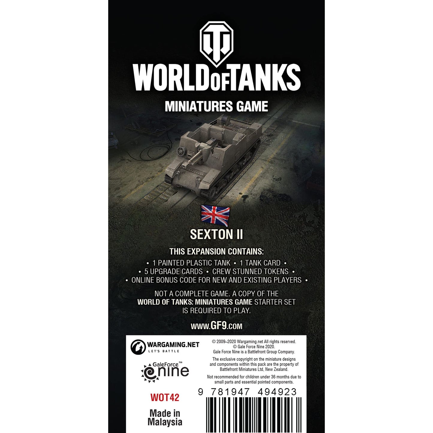 Gale Force Nine World of Tanks: Sexton II - Wave 8 Assault Gun Expansion, Miniatures Game