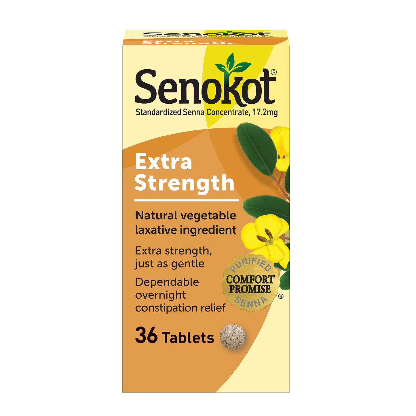 Senokot Extra Strength Senna Laxative Tablets for Constipation Relief for Adults 36 Count