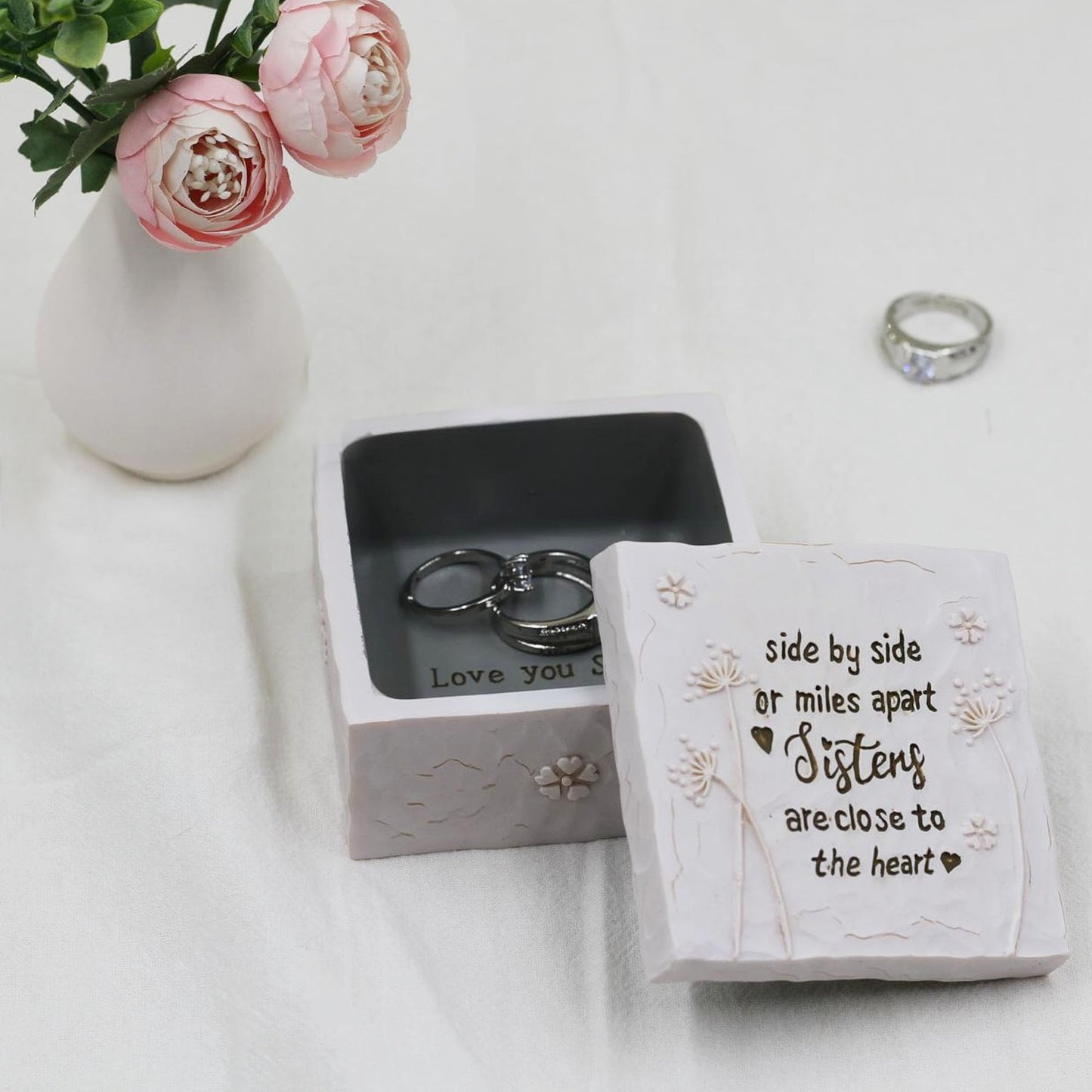 Sister Birthday Gifts - Mothers Day Birthday Gifts for Sister, Big Sister Gifts for Girls, Sisters Gifts from Sister, Sister in Law Gifts, Soul Sister Gift for Women Hand-Painted Keepsake Box