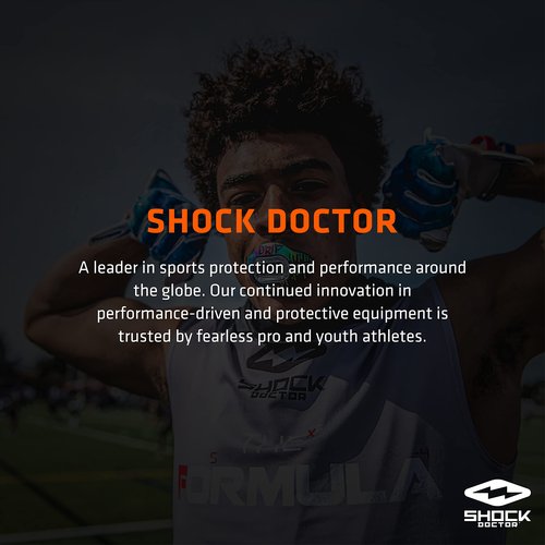 Shock Doctor Compression Shirt with Neckguard for Hockey. Long Sleeves with Integrated Neck Guard. for Adult Men Black/Grey