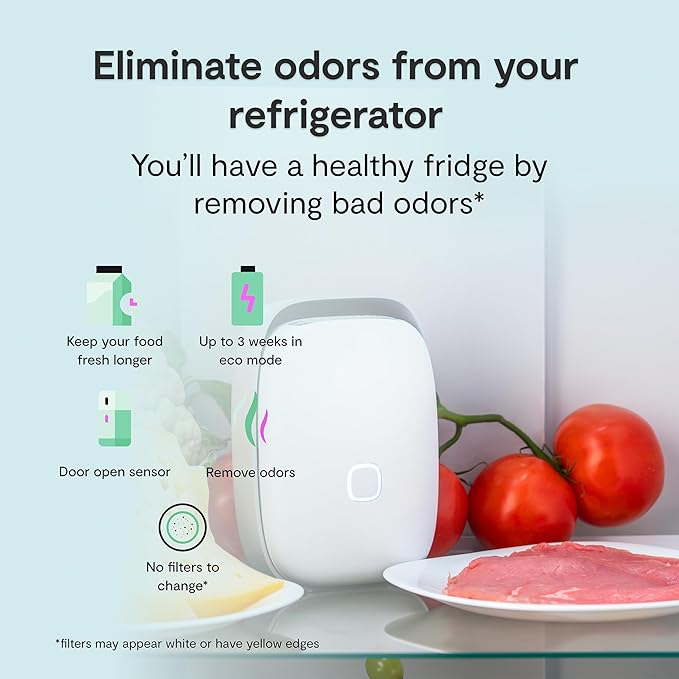 SHELFY Smart Refrigerator Device | Extends Food Freshness and Reduces Food Waste | Removes Bad Odors | IoT Technology | Photocatalytic and Washable Filter | USB-C Charging