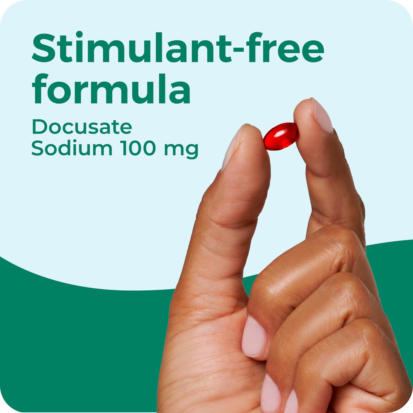Dulcolax Stool Softener Laxative Liquid Gel Capsules, Gentle Constipation Relief for Hard, Dry Stools, Docusate Sodium 100 mg, 100 Count