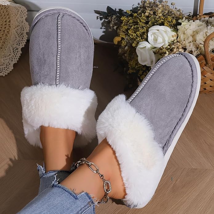 Womens Slipper With Memory Foam Soft Warm Slip On House Slippers Anti-Skid for Indoor Outdoor Women's