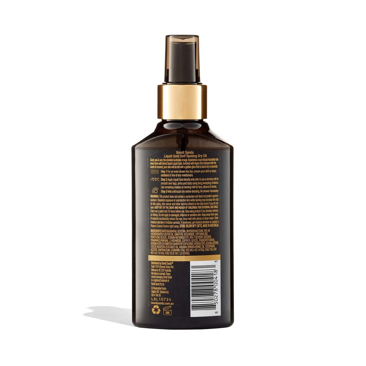 Bondi Sands Liquid Gold Self Tanning Dry Oil | Hydrating, Quick Drying, Tanning Dry-Oil for a Natural, Golden Look | 5.07 oz/150