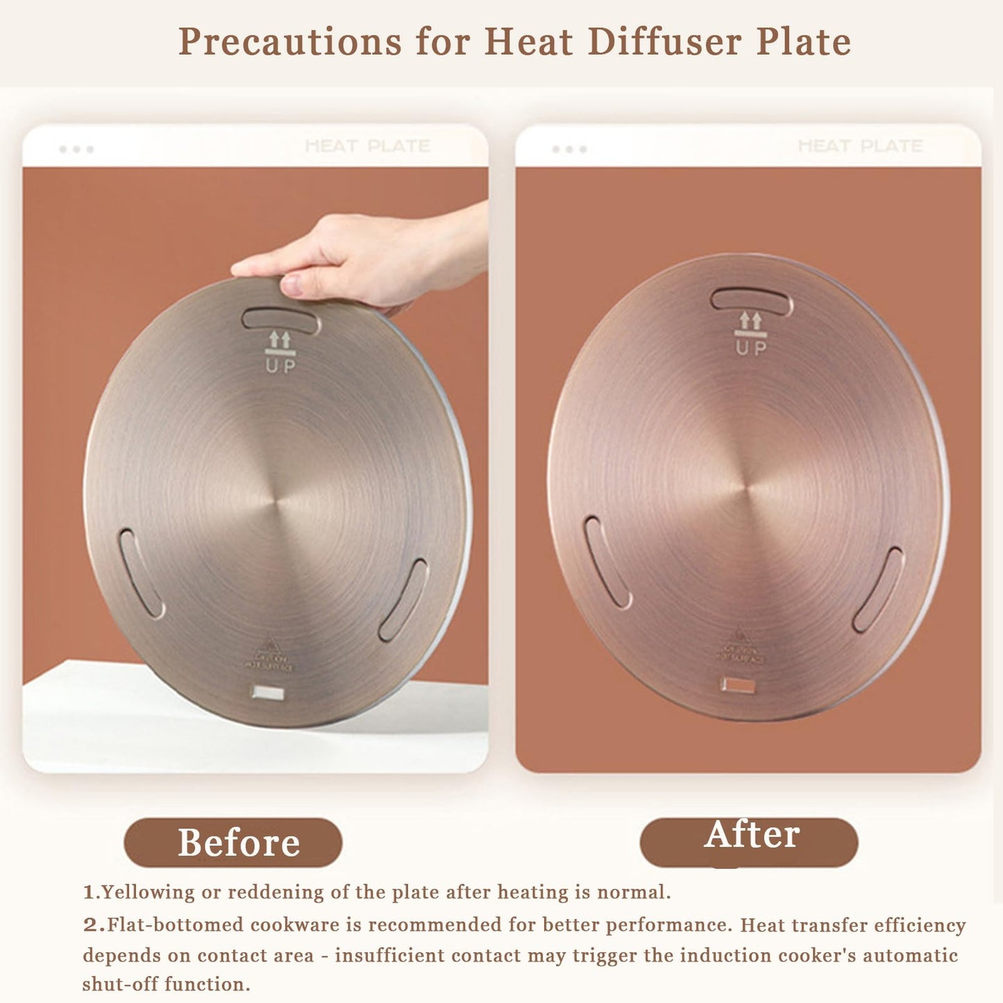 11Inch Heat Diffuser Plates for Gas Electric Stoves, Flygragon Stainless Steel Cooking Induction Adapter Plate for Glass Cooktop, Detachable Handle Induction Cooktop Converter Plate