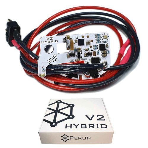 Perun V2 Hybrid MOSFET for Airsoft AEG with Tokyo Marui V2 Gearbox Design - Programmable Trigger Modes, Fire Modes, DMR Mode, & Low Battery Alert - Rear Wired