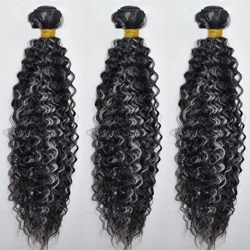 Condescension P4/Grey Human Hair Bundles 18 20 22 inch Water Wave Human Hair Bundles Highlight Chocolate Grey Unprocessed Soft Sewn In Hair with Double Weft for Black Women