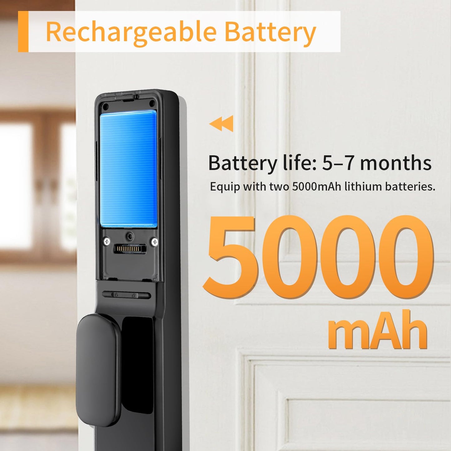 Smart Lock with Camera & Video Doorbell, 8-in-1 Keyless Entry Door Lock with Keypad, Smart Deadbolt for Front Door, Fingerprint Lock Built-in Wi-Fi, Voice Control & Remote Control, Two-Way Talk