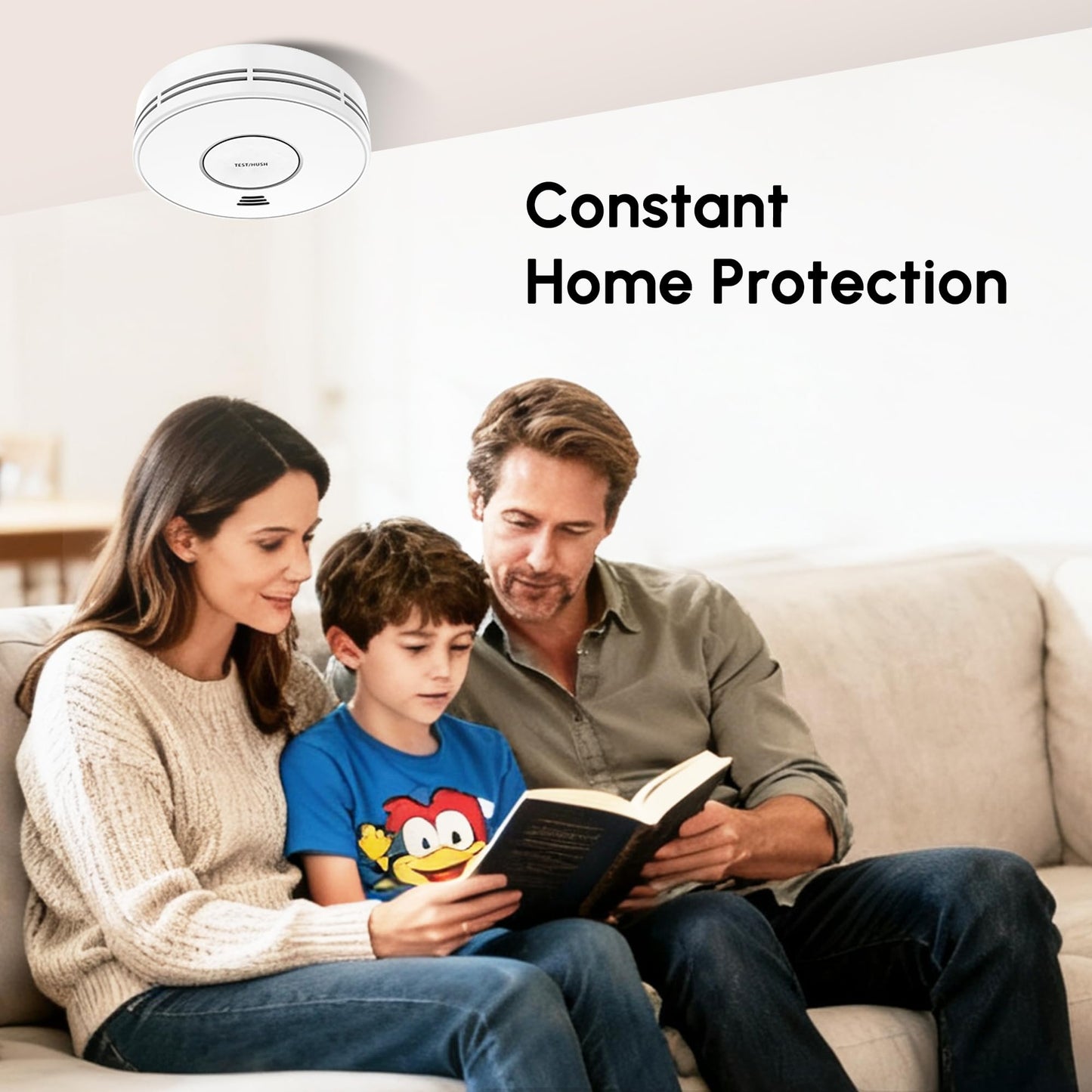 KARUOTOP 10-Year Battery Smoke and Carbon Monoxide Detectors, Fire Alarm CO Detector with Large Test/Silence Button, Easy Adhesive or Screw Mount, 4-Pack