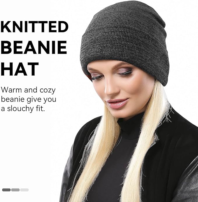 OZERO Winter Beanie Daily Hat - Thermal Polar Fleece Ski Stocking Skull Cap for Men and Women
